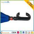 windproof outdoor Plastic Handle logo printed promotion reversable umbrella